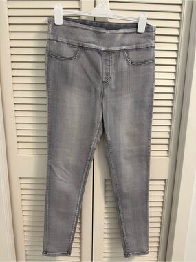 Lior Paris Women's Gray Skinny Pull-On Jeans - Stretch Tapered Fit